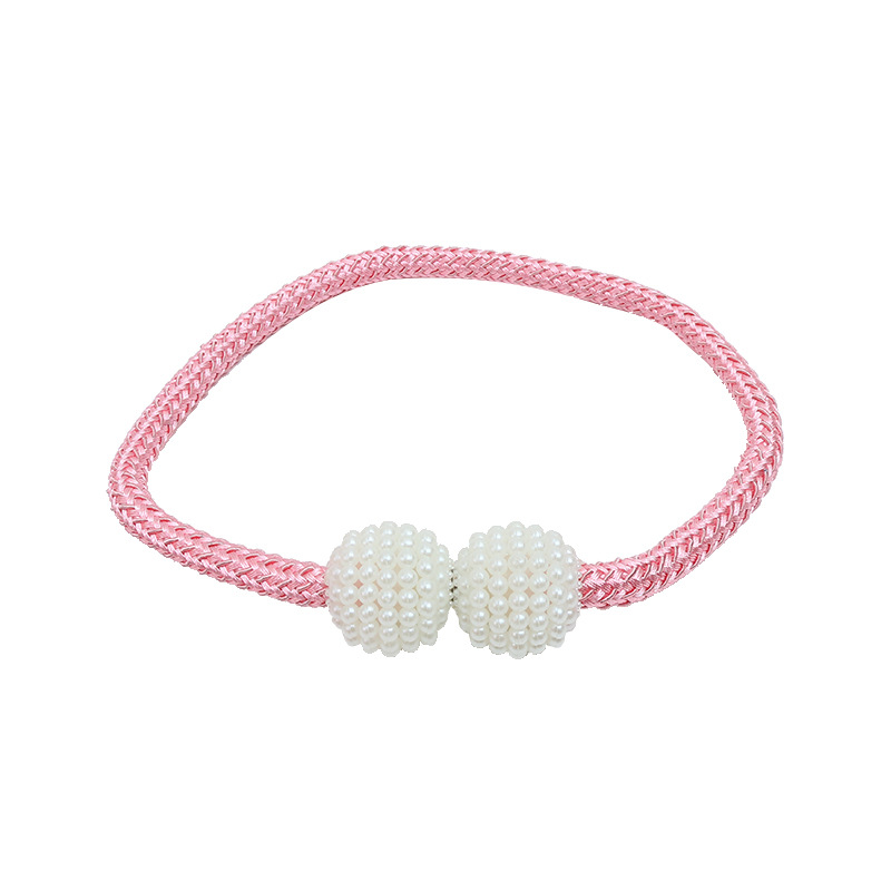 Picture of Curtain Tiebacks Wholesale Cross-Border No-Drill Large Pearl Magnetic Curtain Tiebacks Curtain Buckle Straps Curtain Accessories