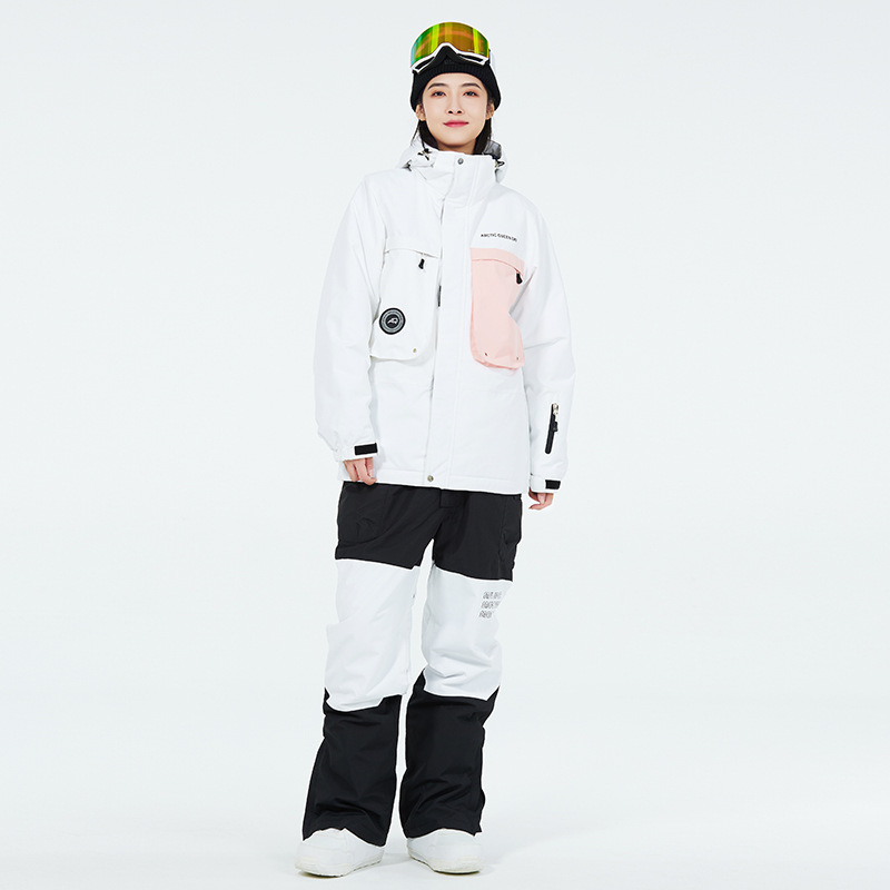 Picture of Women's Ski Suit Men's Winter Outdoor Windproof Waterproof Warm Thickened New Arrival Snowboard Double Ski Suit