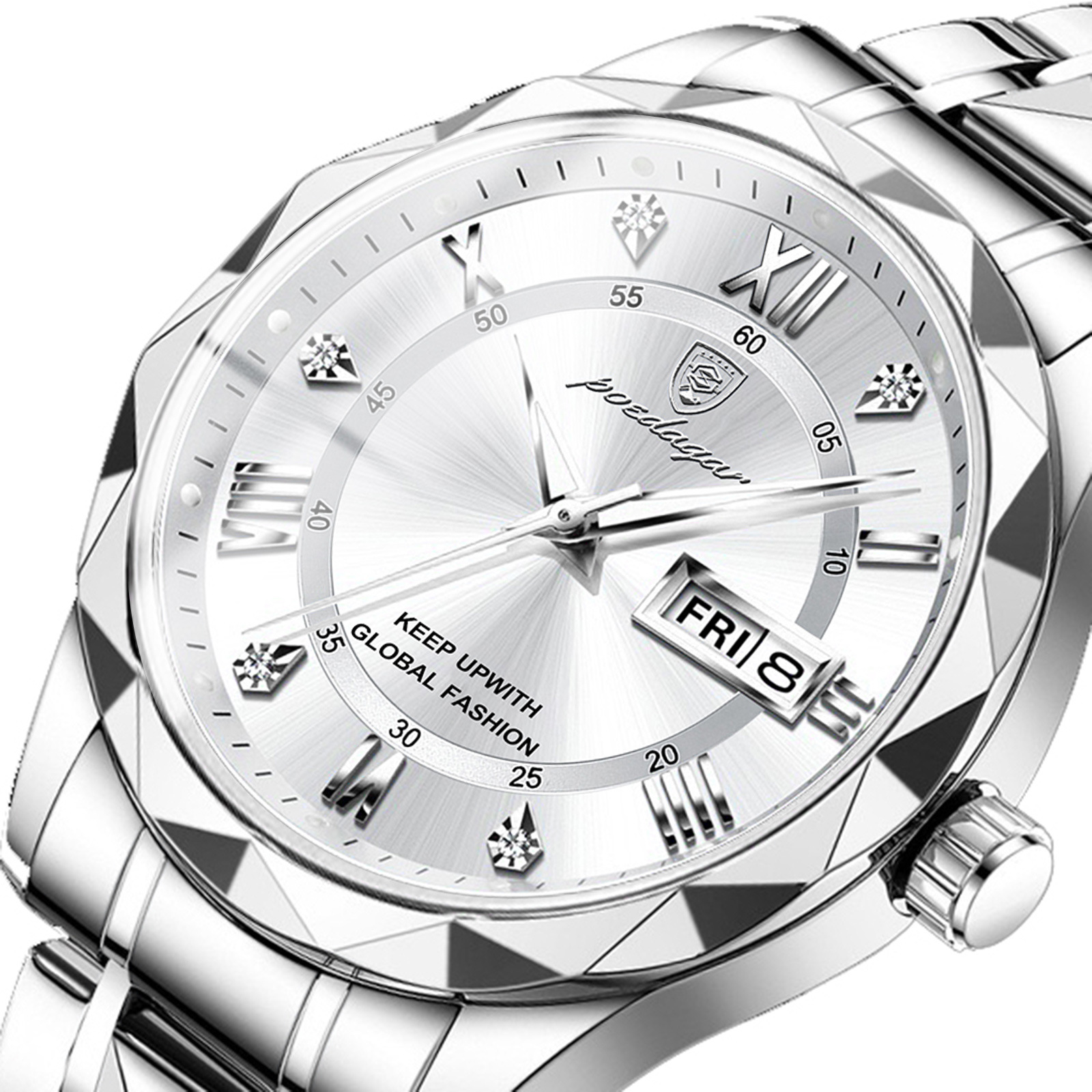 Picture of Swiss brand waterproof luminous new men's watch belt quartz watch live foreign trade explosions a generation of hair