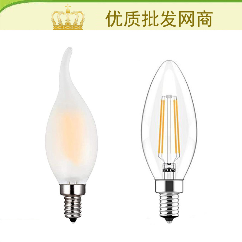 Manufacturer Supplies Led Filament Lamp Us Standard E12 Lamp Holder Depth Dimming B10 Led Tungsten Filament C11 Candle Lamp