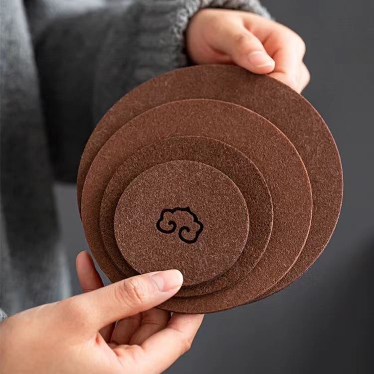 Tea Mat Heat Insulation Mat Felt Coaster Tea Mat Creative Absorbent Anti-Slip Mat Table Mat Kung Fu Tea Ceremony Accessories