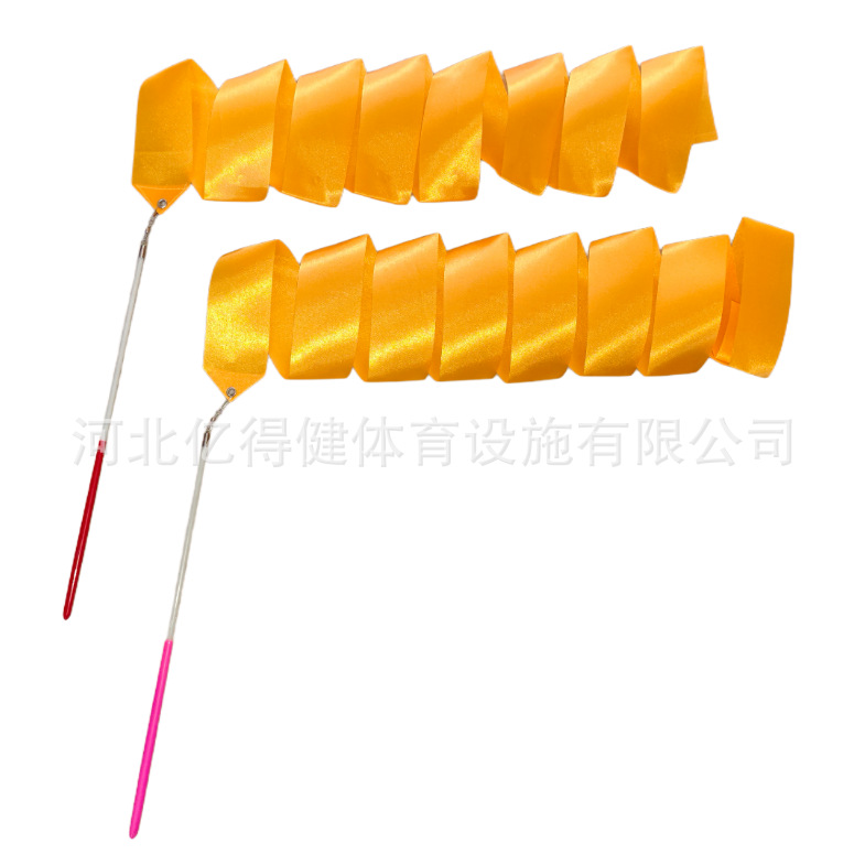 Picture of Performance Rhythmic Gymnastics Ribbon Props Kidsren's Dance Toys Ribbon Middle-Aged Square Dance Ribbon with Rod Ribbon