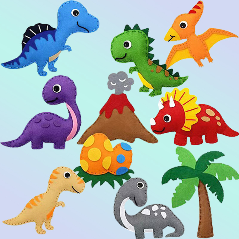 cross-border felt sewing kit children's handmade diy plush animal suit early education puzzle DIY non-woven material