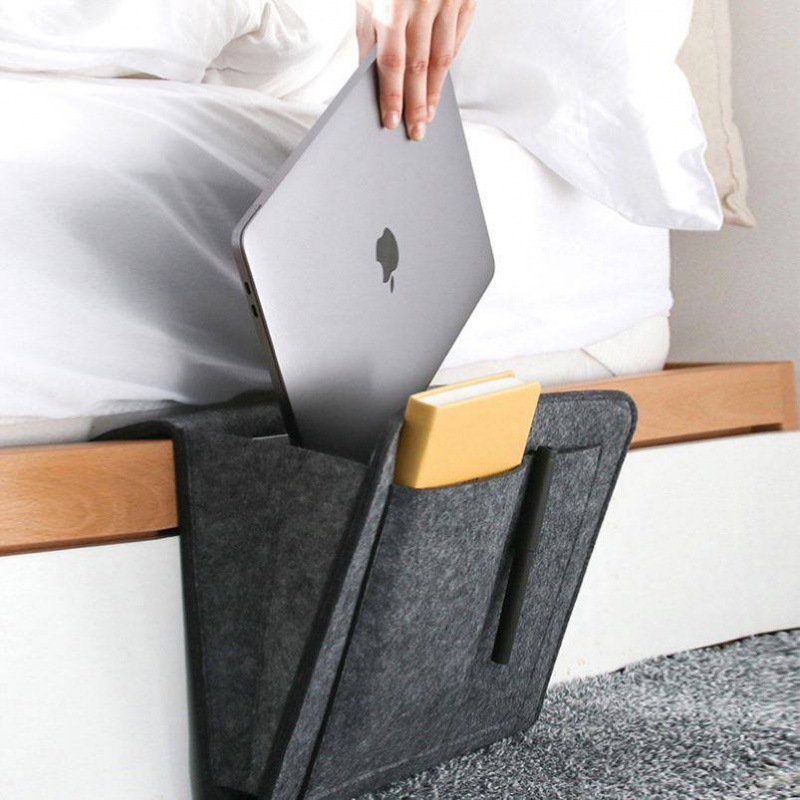 Wholesale Felt Bedside Storage Hanging Bag Bedroom Bedside Sofa Mobile Phone Remote Control Top Storage Bag Wall Hanging