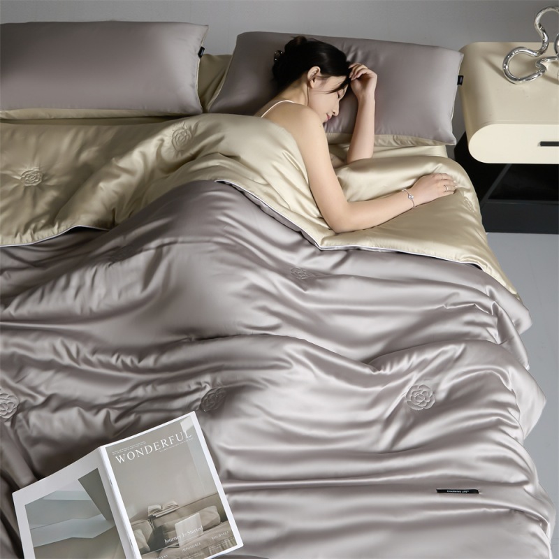 Picture of Class A Lyocell Fiber Tencel Summer Quilt Four-piece Superior Air-conditioning Quilt Summer Cool Quilt Core Machine Washable Thin Quilt