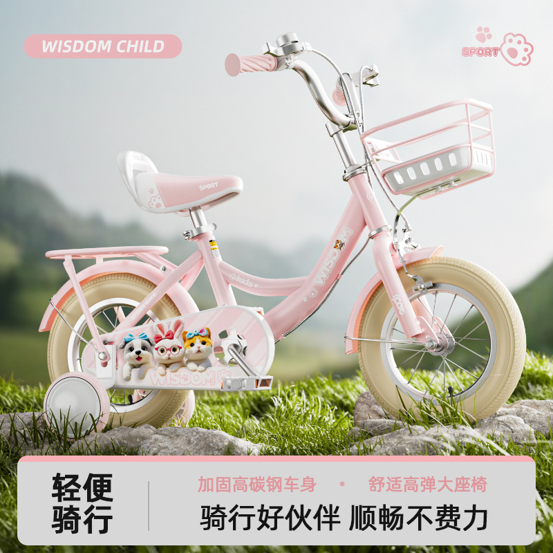 Picture of Children's bicycle new girls 3-6-8-9 years old girl's bicycle children's bicycle 14 inch 16 inch 2 wheel bicycle