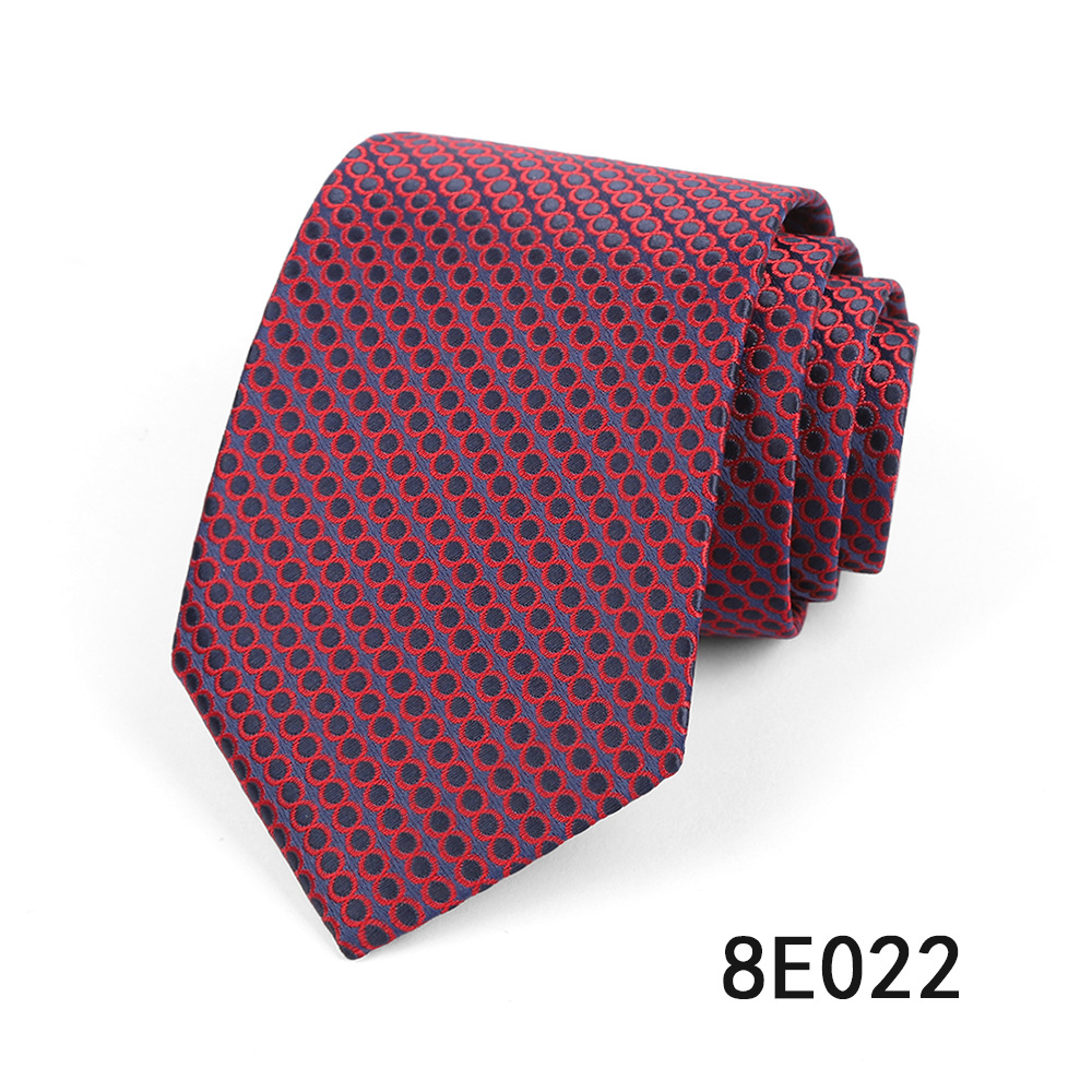 Picture of Men's Tie Business Casual Stripesd Tie 8cm Polyester Jacquard Embroider Print Tie Wholesale Formal Wear