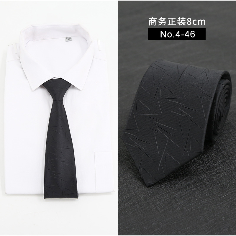 Picture of New Style Tie Men's Formal Business Casual Simple Style Solid Color Striped Arrow-Shaped Tie Manufacturer Ready Stock Wholesale
