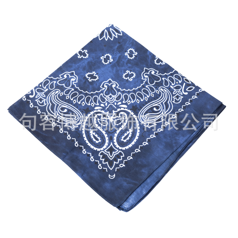 Picture of Cross-Border Outdoor Multi-Functional Hip-Hop Hip-Hop Cotton Headscarf Tie-Dyed Paisley Sunflower Square Scarf Bandana