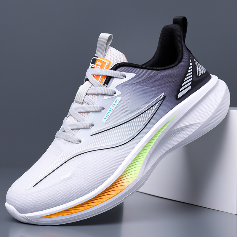 Cross-Border Large Size 2025 Summer New Mesh Casual Sports Shoes Lightweight Breathable Soft Sole Shock-Absorbing Running Travel Shoes