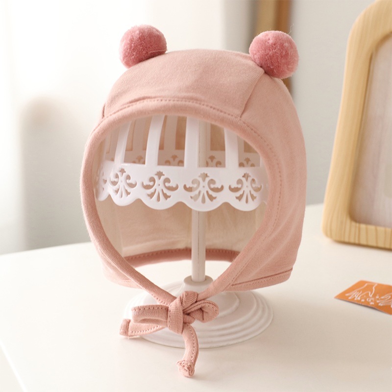 Picture of Baby Hat Spring and Autumn Baby Cute Super Cute Autumn and Winter Baby Ear Protection Newborn Female Baby Fetal Hat Boy
