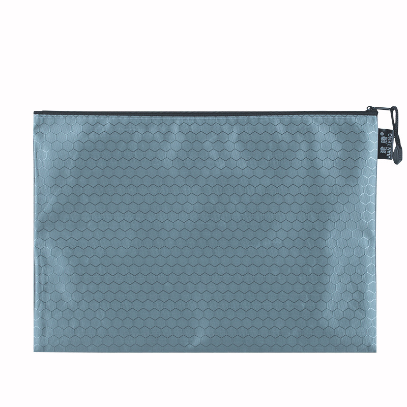Picture of Jian Teng A4 Football Pattern File Bag Waterproof Thickeneded Canvas Zipper Bag Information Bag Student File Stationery Bag