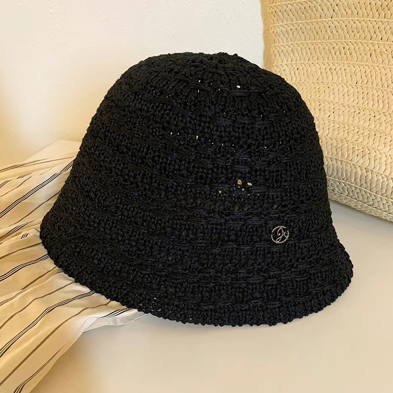 Picture of Fisherman Hat Women's Spring and Summer New Arrival Women's Lace Fashionable Japanese Bucket Hat Simple Sunscreen Hat Showface Small Basin Hat