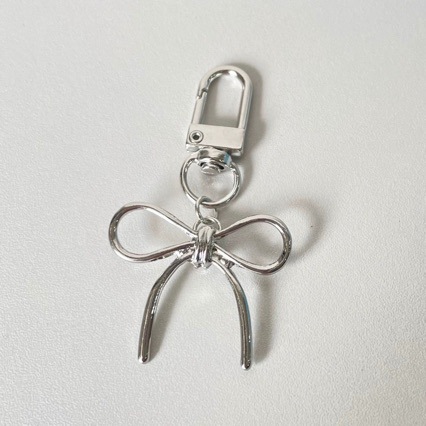 Korean Style Ins Niche Sweet Bow Bag Mobile Phone Pendant Cute All-match Vintage Simple Keychain