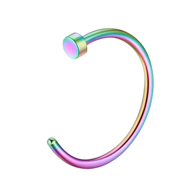 Picture of Cross-border titanium alloy nose nail C- shaped lip ring nasal septum body piercing jewelry nose ring F136/G23 breast ring lip nail