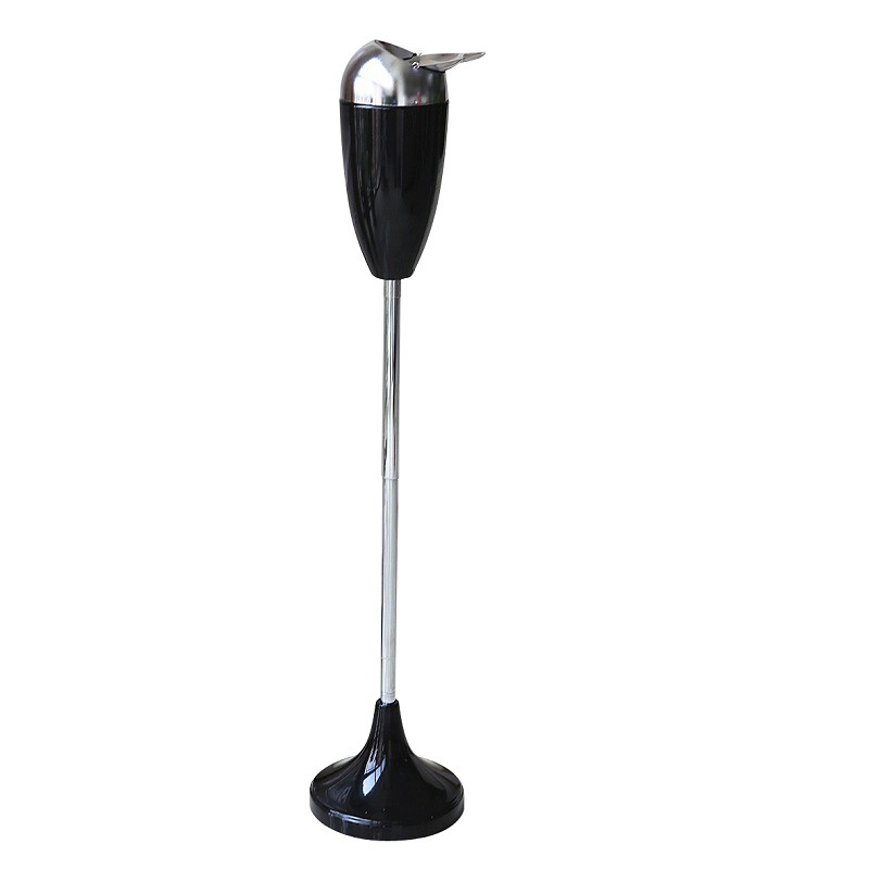Picture of Popular Large Vertical Household Metal Ashtray, Creative Anti-Fly Ash Toilet Lift-Up Telescopic Floor Ashtray with Lid