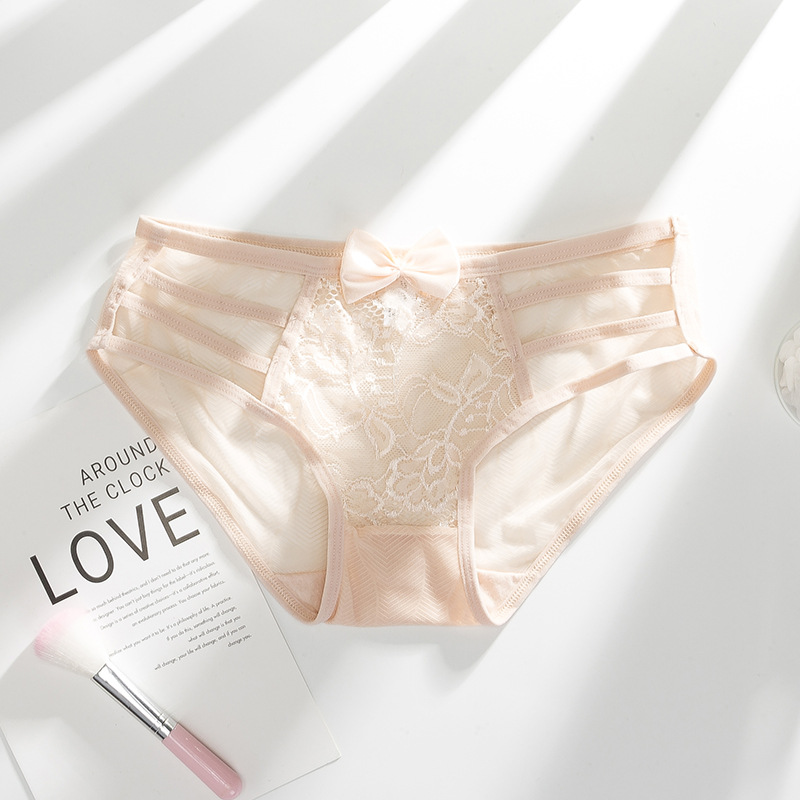 Picture of Youtao sexy lace underwear women's low waist hollow-out temptation hip lifting breathable mesh seamless women's briefs