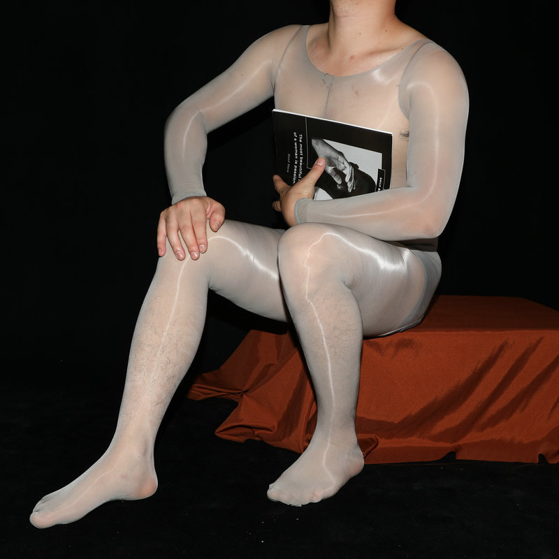 Picture of AliExpress large size shiny full body stockings jumpsuit shiny 912 needle with jj suit men's God pants full body stockings