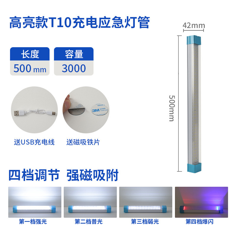 Picture of Led emergency lamp wholesale multi-functional outdoor camping lighting night market stall light home magnetic rechargeable lamp