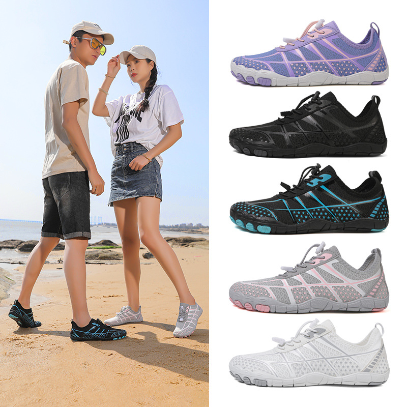 Outdoor Swimming Shoes Women's Five-finger Tracing Shoes Men's Wading Diving Beach Shoes Women's Non-slip Wear-resistant Quick-drying Lightweight Water Shoes