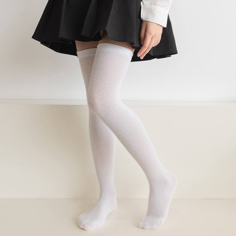 Picture of Girls' Long Stockings Summer Thin Children's Mid-tube Over-the-knee Football Socks Korean Style College Style Student Girls' Long-leg Socks