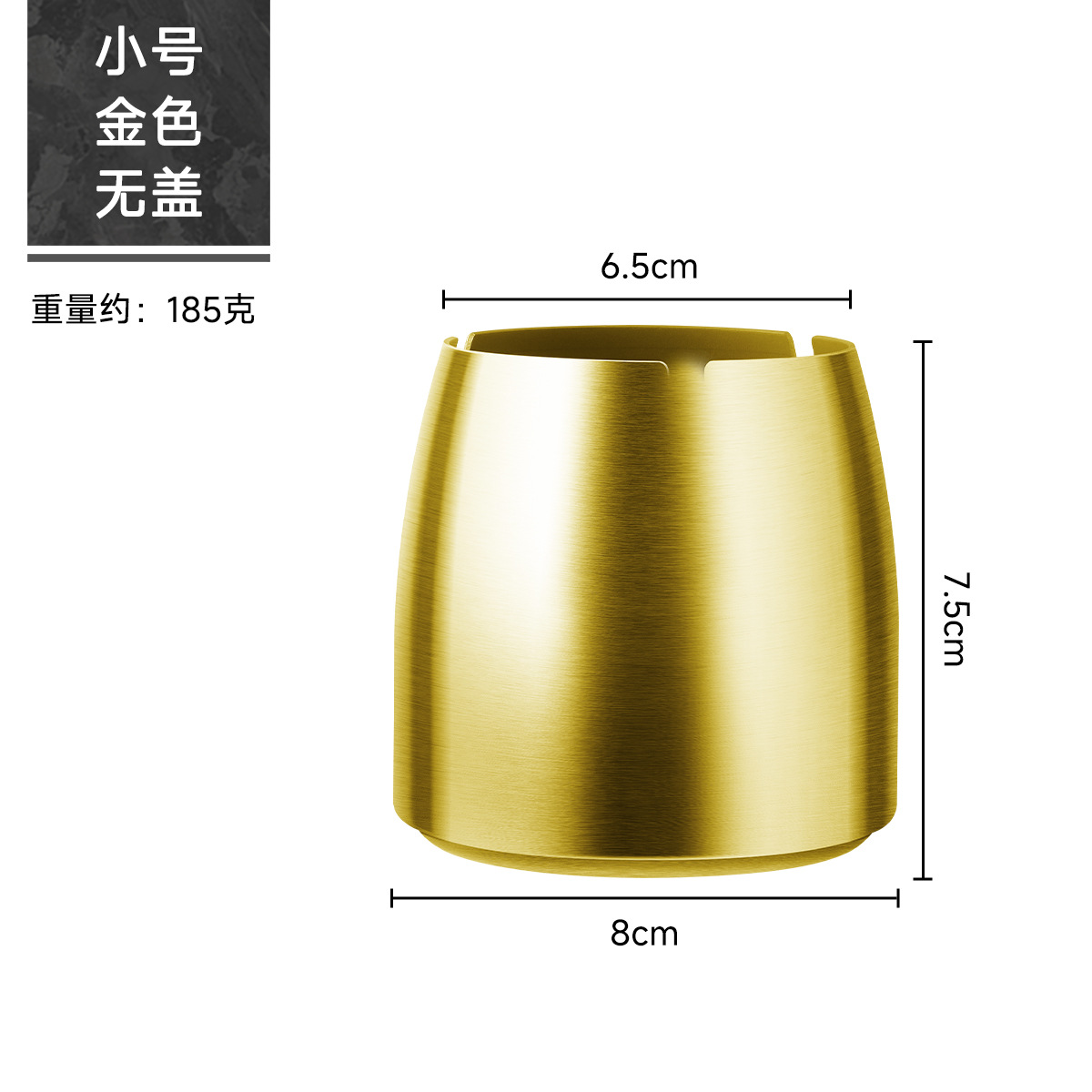 Picture of Wholesale titanium-plated stainless steel ashtray with lid thickened and raised anti-fly ash Internet cafe bar KTV office laser