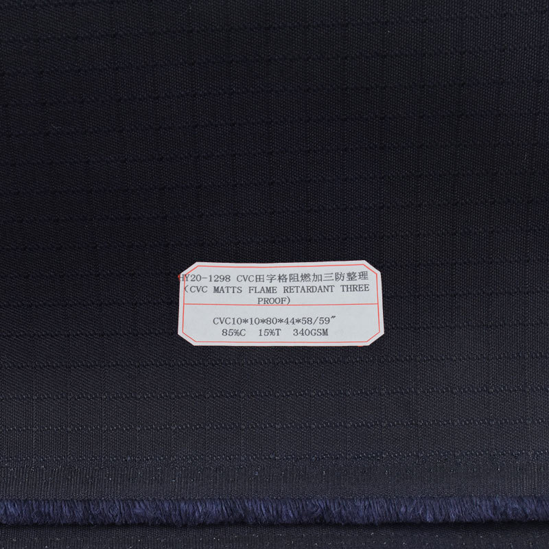 Picture of Factory supply CVC Tian Zi grid thick tooling cloth flame retardant plus three anti-finishing waterproof oil-proof anti-fouling fabric