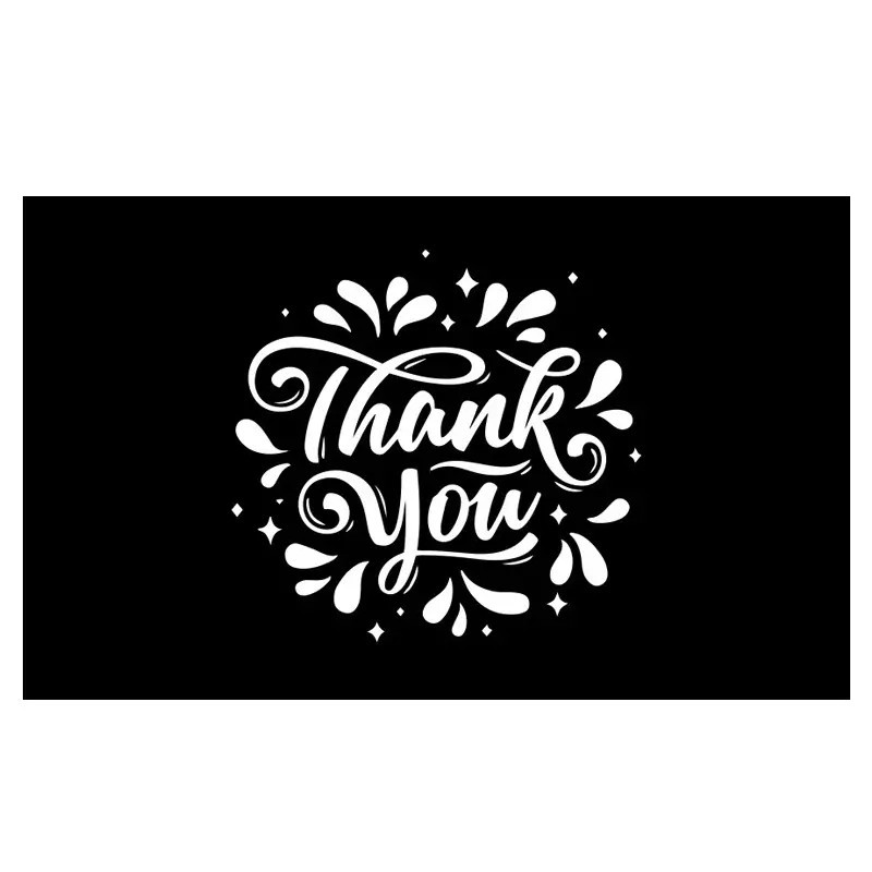 Picture of Cross-Border Wholesale Black Thank You Card Coated Paper Card Thank You Gift Card Packaging English Card