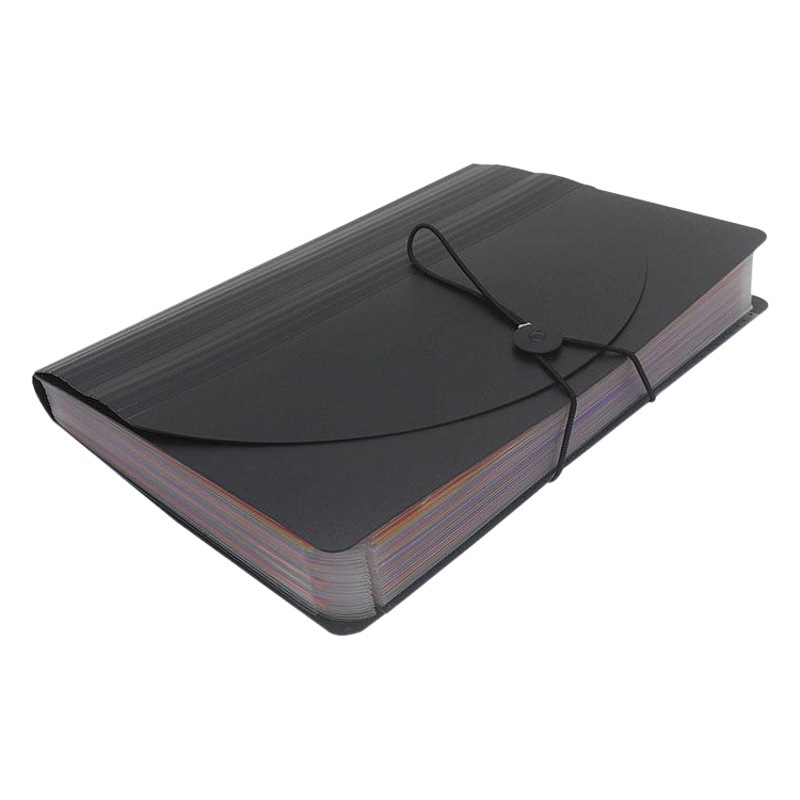 Explosions Rainbow 24-layer organ clip with lid a4 student examination paper multi-layer storage clip telescopic standing folder wholesale