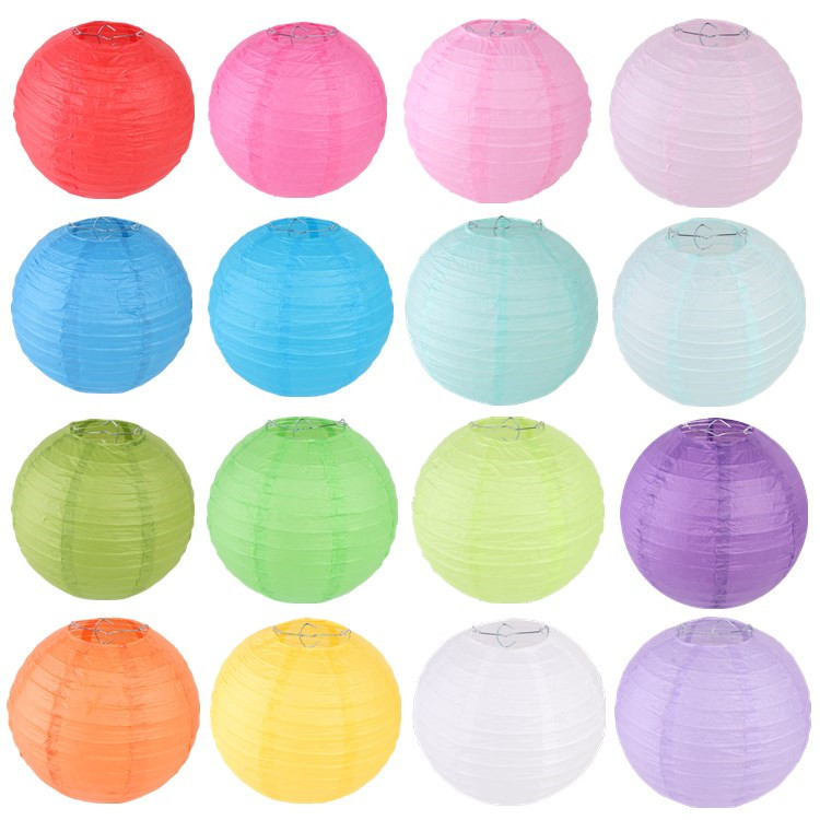 Picture of White paper lantern wholesale round wedding lantern Children's Painting diy lantern cross-border paper lampshade lighting
