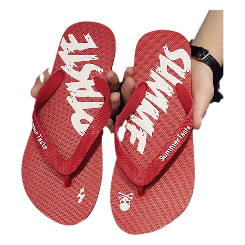 Flip flops men's slippers men's trendy Korean style beach shoes men's summer 2023 new outdoor wear personalized sandals men