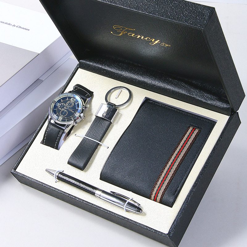 Picture of Cross-border Gift Valentine's Day Gift Set Wallet Keychain Pen Creative Practical Men's Accompanying Gift Business suit