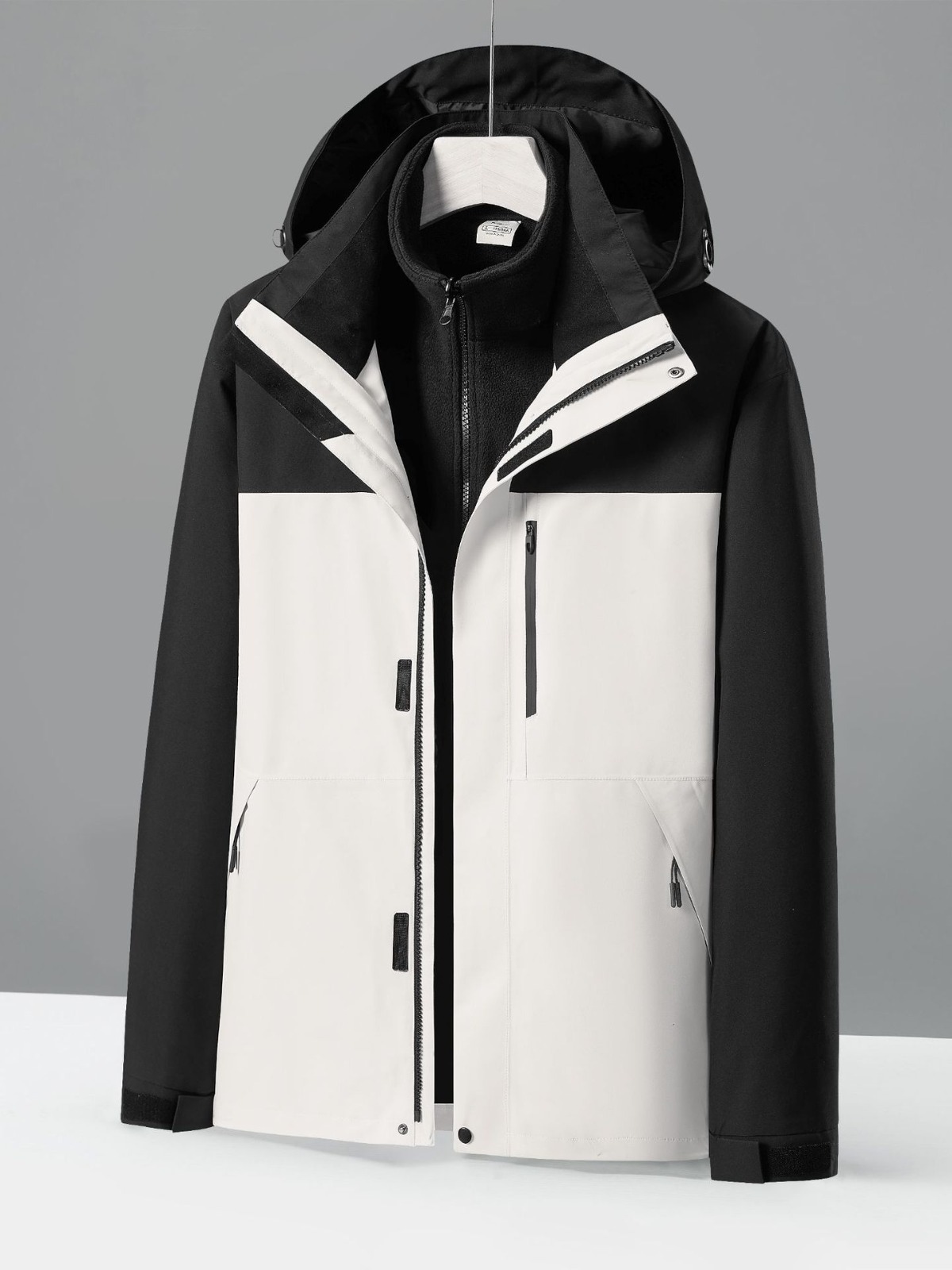 Outdoor Heat-Sealed Couple's Three-in-One Charge Clothes for Men and Women All-in-One Fleece Cold-proof Warm Work Clothes Fashionable All-Match