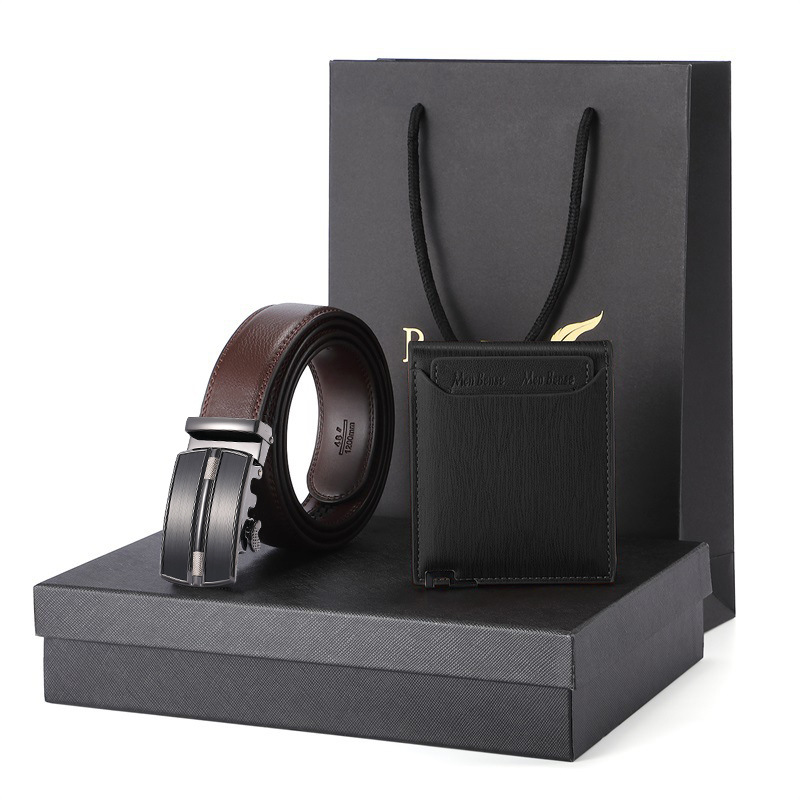 Picture of Gift Wallet Belt Set Corporate Business Men's Genuine Leather Logo Belt Men's Brand Belt Logo Customization