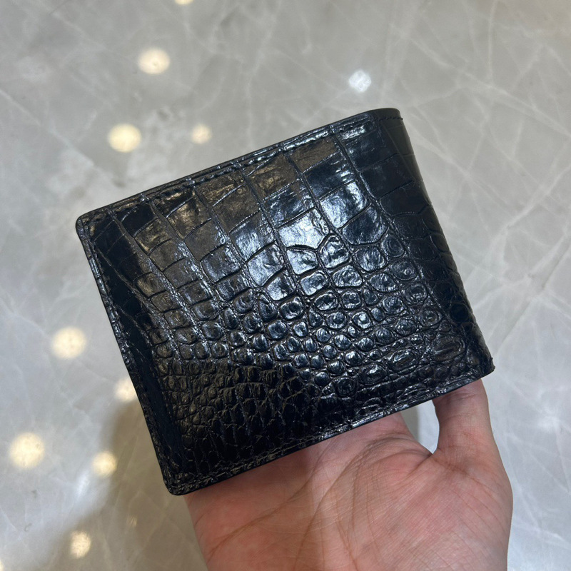 24 New Alligator Wallet Men's Casual All-match Real Alligator Belly Wallet Fashion Trend Genuine Leather Horizontal Short Clip