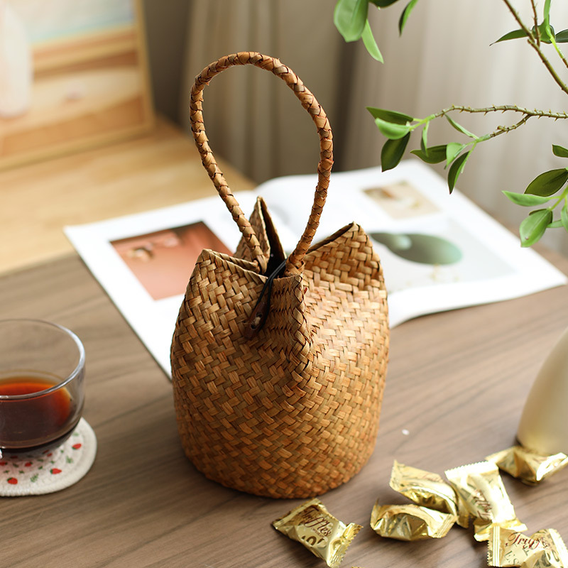 Picture of Dragon Boat Festival Gift Box Packaging Tea Salted Duck Egg Zongzi Specialty Gifts National Style Accompanying Gift Straw Wavetted Portable Gift Basket