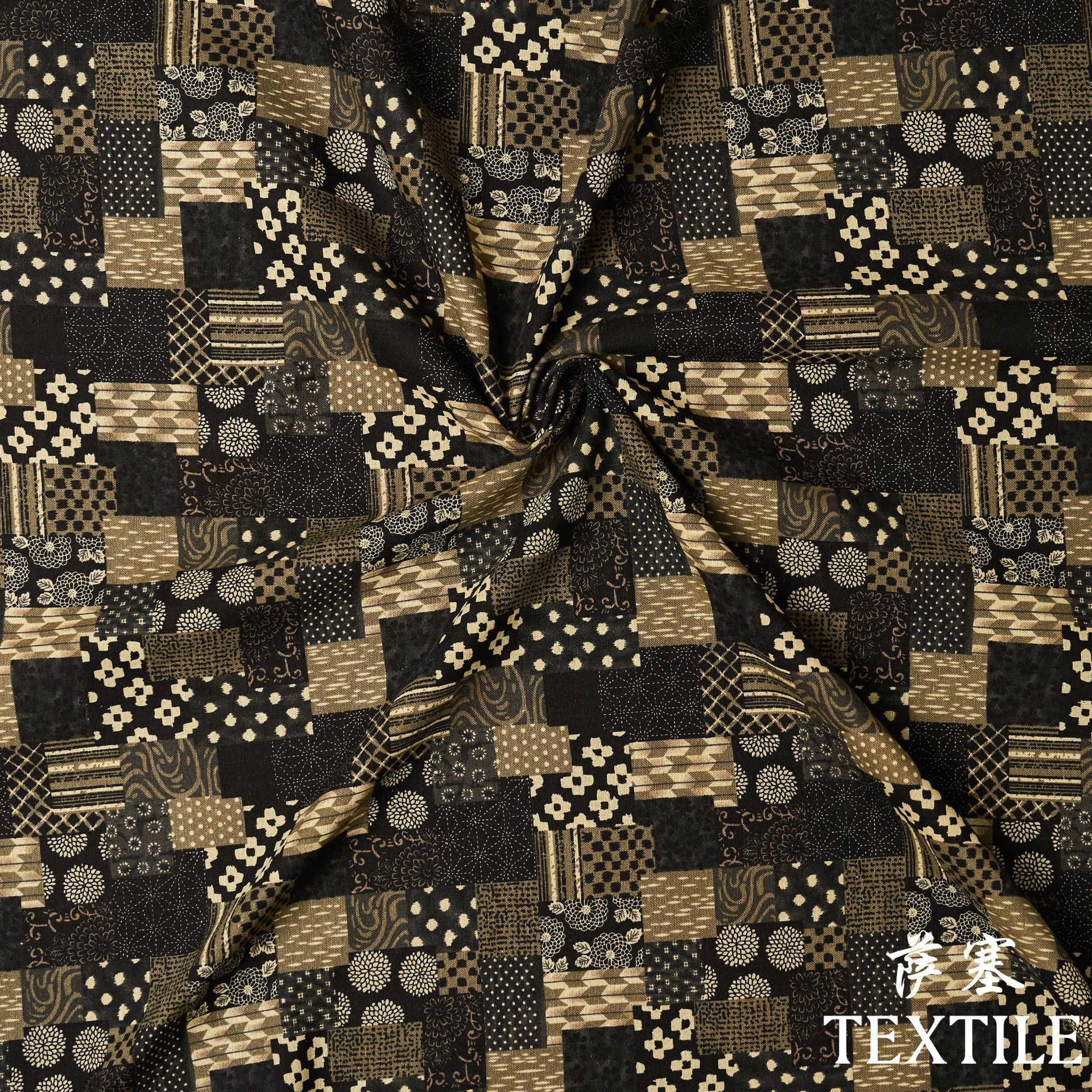Picture of Cotton and Linen Digital Printing Fabric Floral Fabric Pastoral Style Fabric Floral Skirt dress Cloth