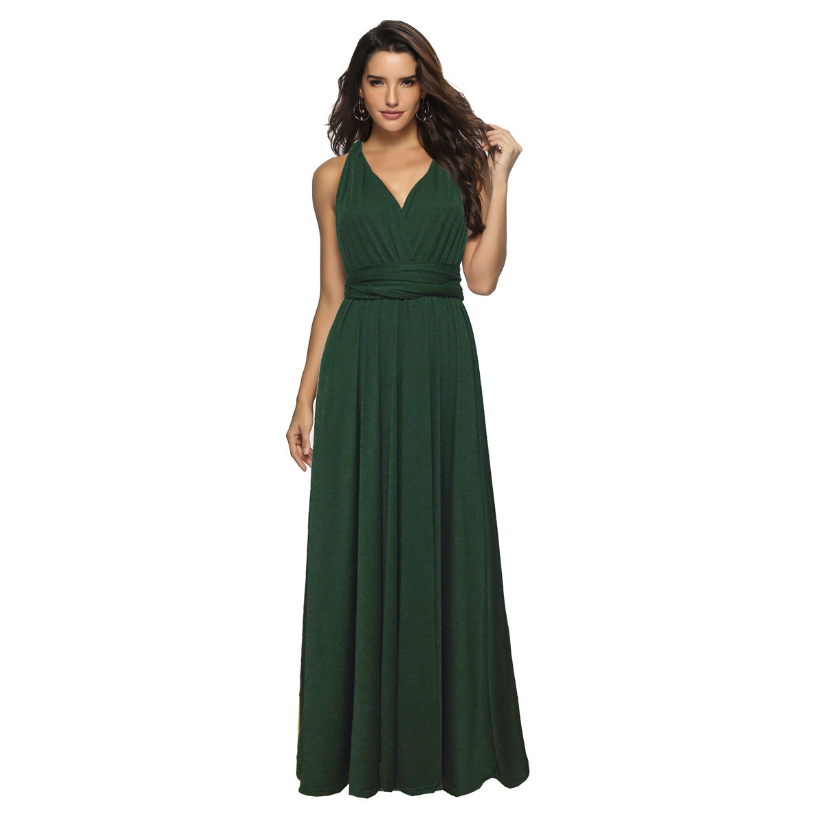 Picture of French Retro High-end Sense Small Multi-wear Strap Large Swing dress Backless Sexy Bridesmaid Dress for Women