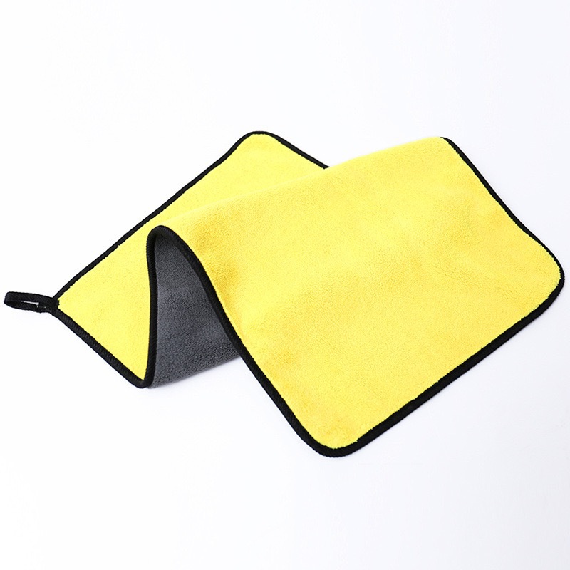 Picture of Car Washing Towel Double-sided Coral Fleece Car Wiping Cloth Glass Cleaning Towel Absorbent Hair-free Thickened Car-mounted