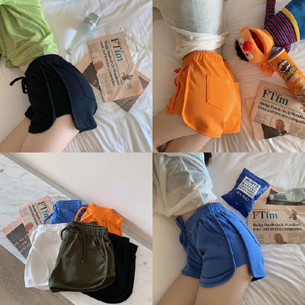 Picture of Summer Sports A- line Shorts Women's High Waist Loose Outer Wearing Design Niche Casual 2023 New Beach Hot Pants
