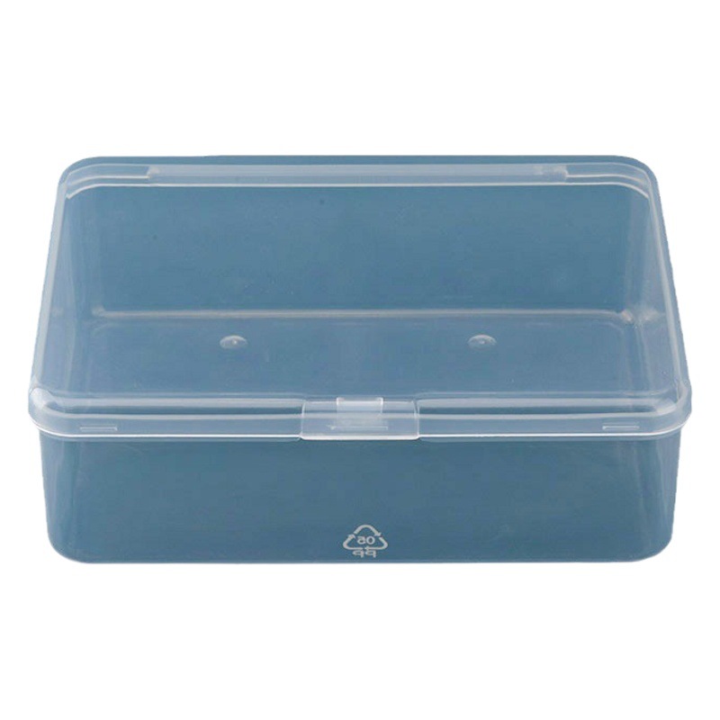 Transparent pp Box Rectangular Plastic Box Jewelry Storage Parts Box Flip Nail Art Dust-proof Box Toy Packaging Box