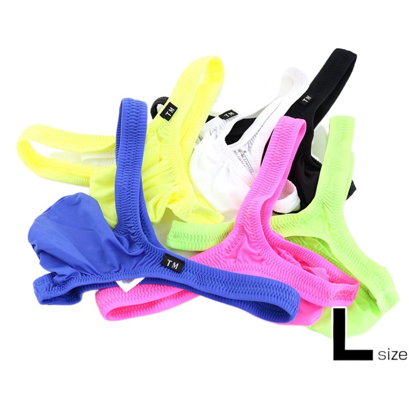 Men's nude semi-transparent thong Thin Ice Silk sexy thong underwear sexy seductive breathable Men's T-pants