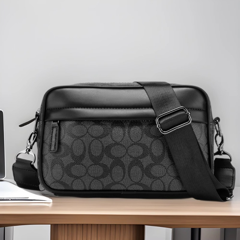 Cross-Border 2025 New Korean Style Multi-Functional Men's Printed Shoulder Messenger Bag Casual Versatile Crossbody Workwear Men's Bag