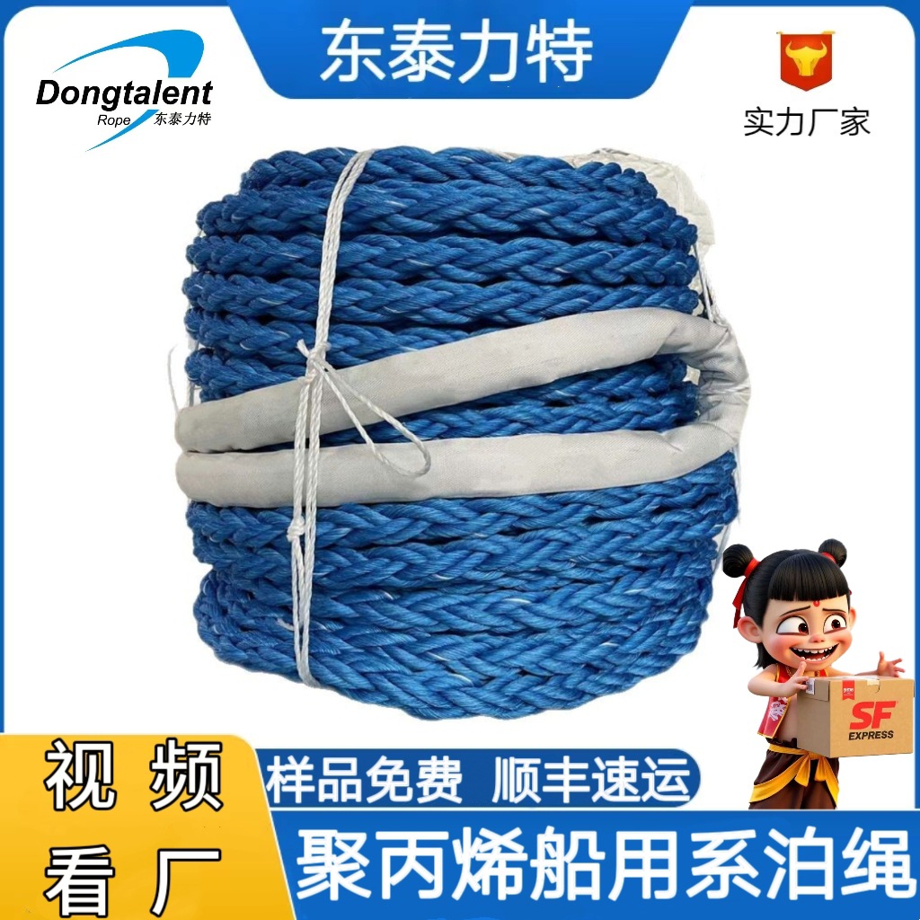Manufacturer's Cross-Border Marine Pp Polypropylene Nylon Eight-Strand Braided Dock Special Bundling Cable Bundling Mooring Anchor Rope