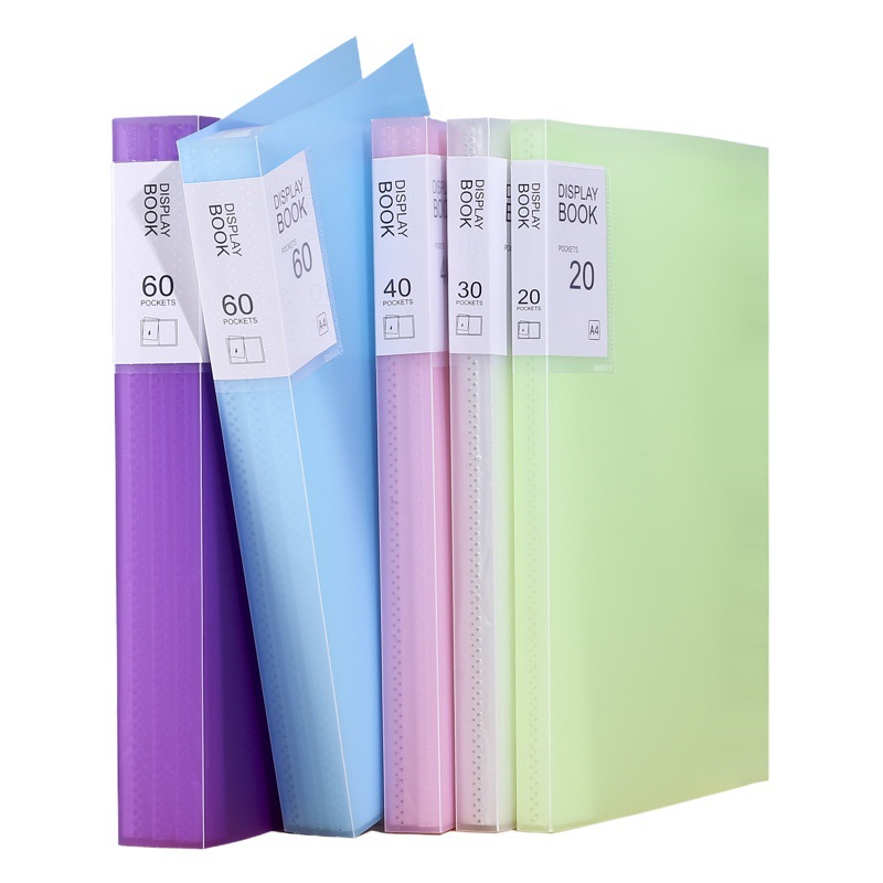 A4 Candy Color Information Book Test Paper Collection Pregnancy Inspection Receipt Book Transparent Insert Folder Wholesale in stock
