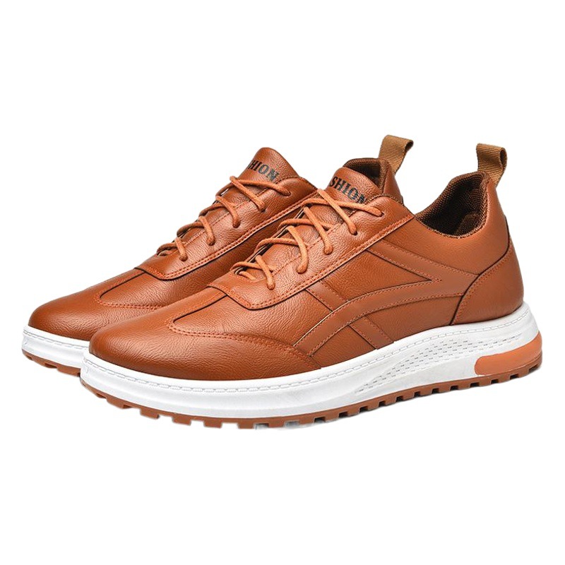 British business men's shoes 2025 new fashion PU casual shoes men's lace-up low shoes men's wholesale