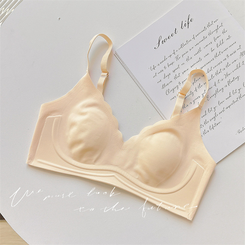Picture of Slimming 5.00kg Big Chest Small Chest Underwear Women's Thin Summer Soft Support Anti-sagging Non-marking Rabbit Ear Bra