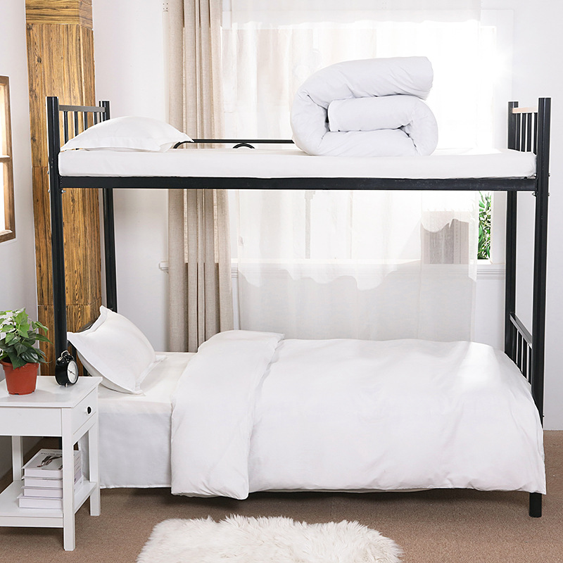 Picture of Pure Cotton Three-Piece Set Pure White Quilt Cover Bed Sheets Quilt Cover Single Hospital Bed Dormitory Ward Pure Cotton Bedding
