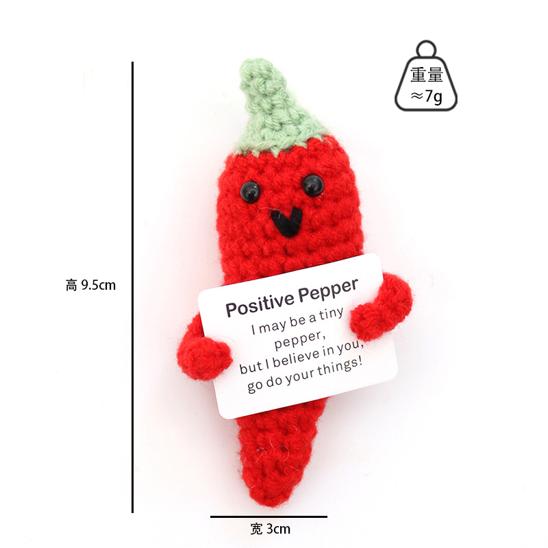 Picture of Cross-Border Hot-Selling Wool Crochet Positive Energy Potato Knitted Wool Cucumber Positive Energy Wool Crocheted Doll Finished Product