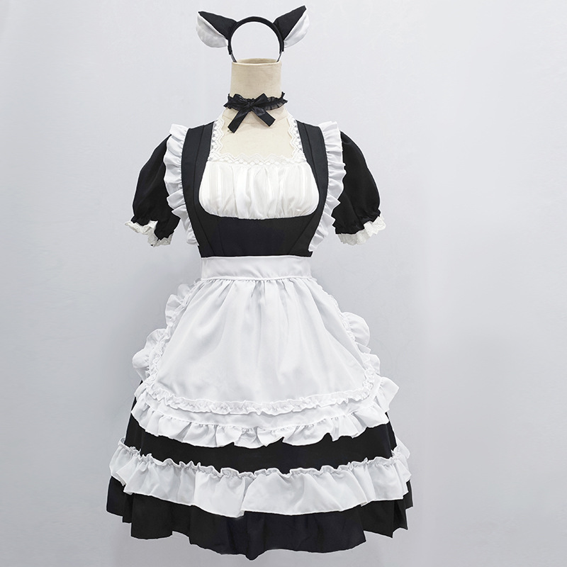 Picture of Japanese Maid Dress Pink Classic Cat Lori Maid Uniform cosplay Anime cosplay